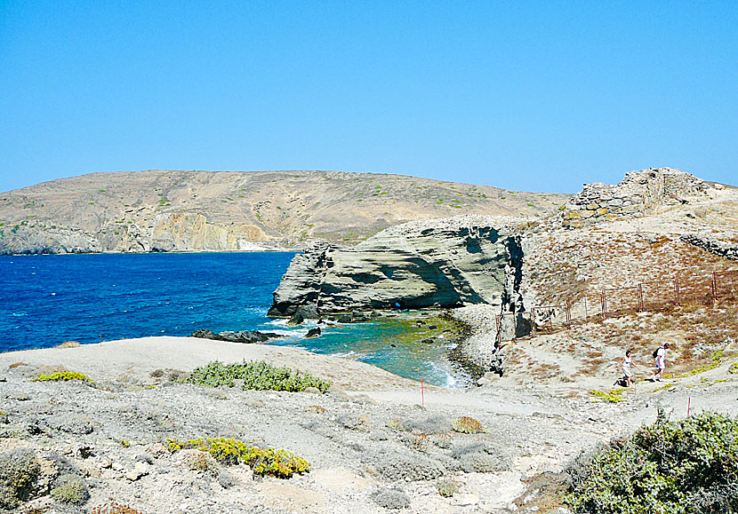 Den prehistoriska boplatsen i Filakopi vid Papafragas på Milos.