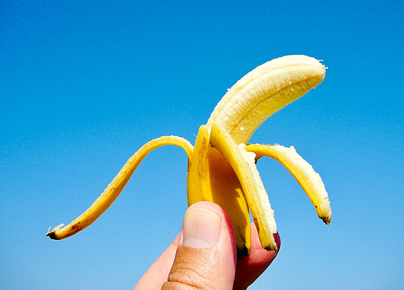 Bananer fr&aring;n Vai p&aring; Kreta.