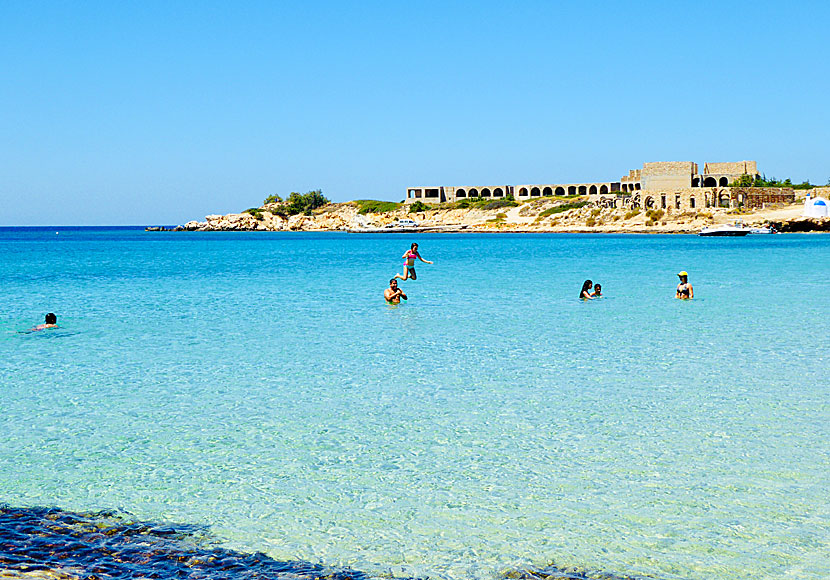Strandparadiset Aliko på sydvästra Naxos i Kykladerna.