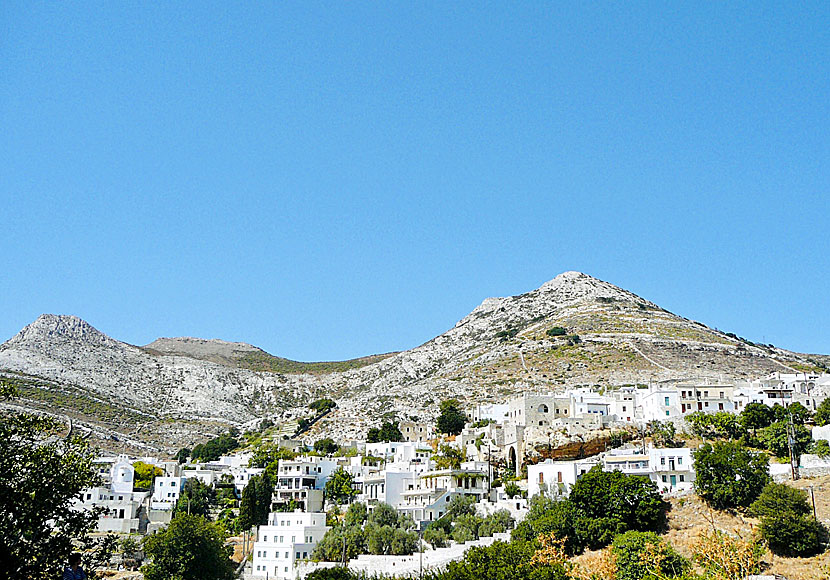 Marmorbyn Apiranthos på Naxos i Kykladerna.