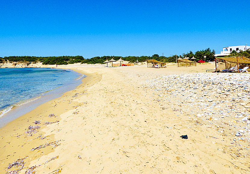 Naxos bästa stränder. Pyrgaki beach.