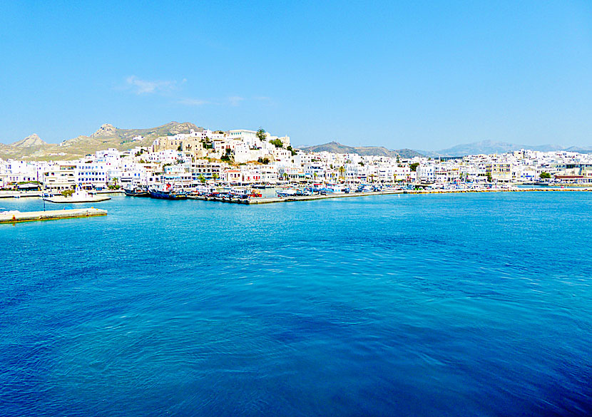 Naxos hamn är en av de mest trafikerade i hela Grekland. 