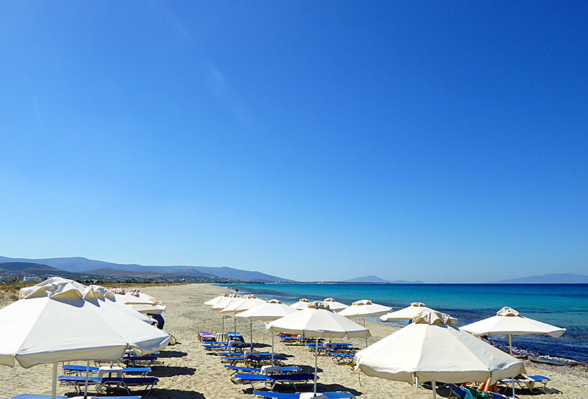 Naxos bästa stränder. Kastraki beach.