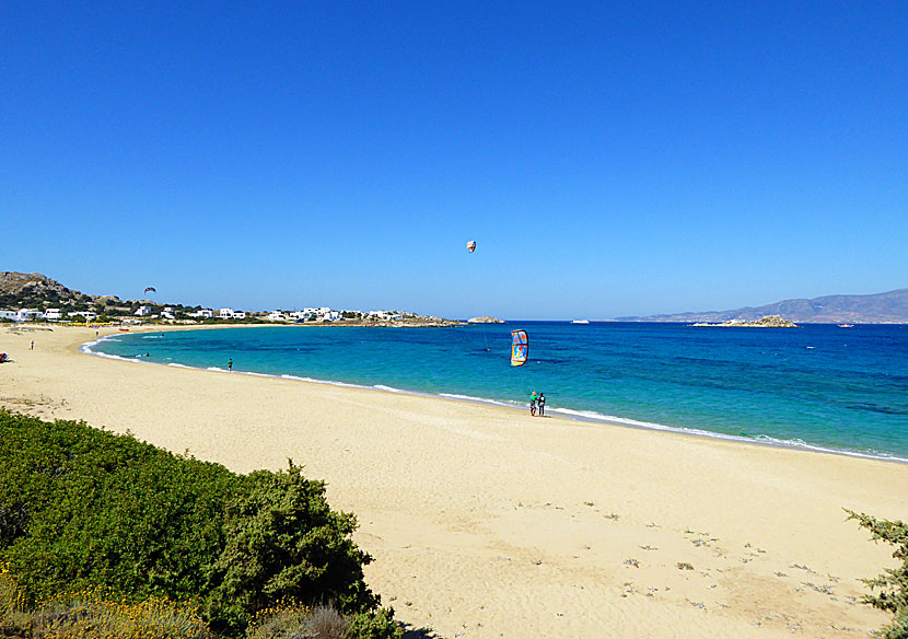 Naxos bästa stränder. Mikri Vigla beach.