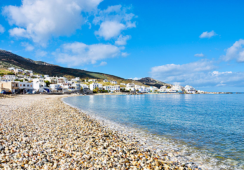 Naxos bästa stränder. Apollonas beach.