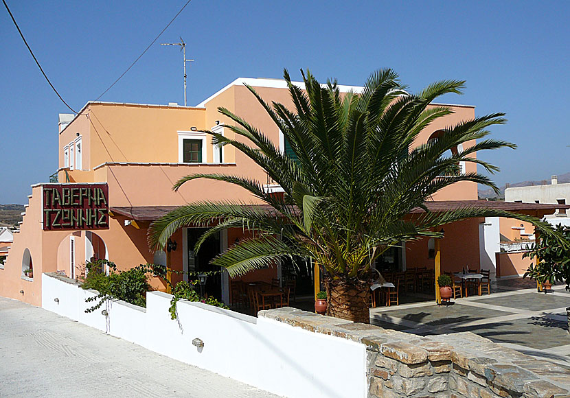 Johnny's Taverna i Sangri, nära Tempel of Demeter på Naxos.