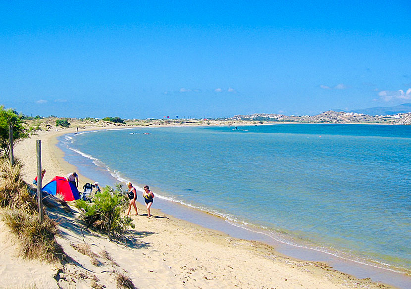 Naxos bästa stränder. Laguna beach.