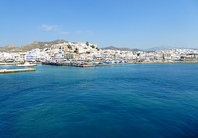Naxos stad, hamn och Kastro.
