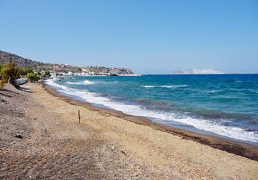De bästa stränderna på Nisyros i Grekland. Pali (Paloi) beach. 