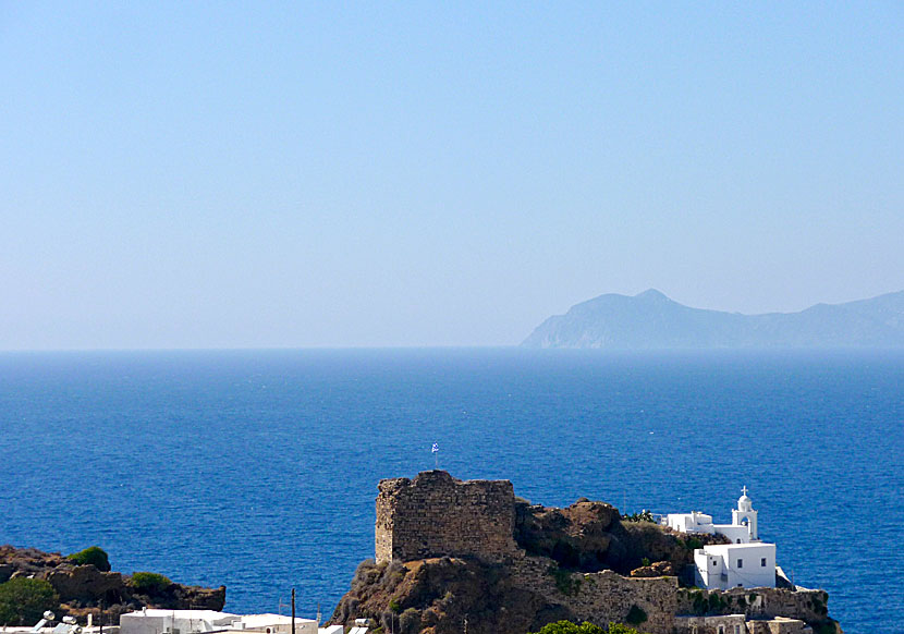 Panagia Spiliani Monastery sett från Paleokastro.