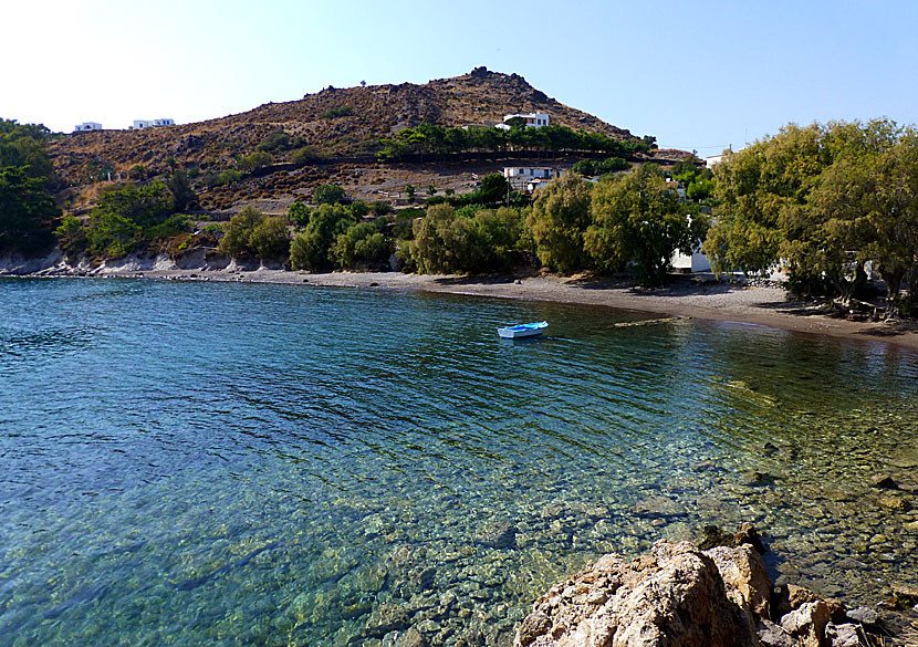 Patmos bästa stränder.  Aspri beach.