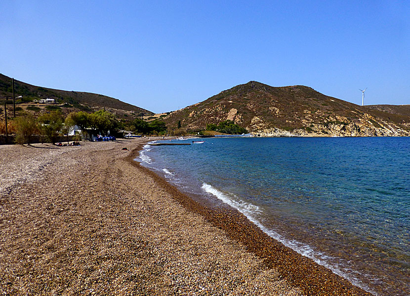 Patmos bästa stränder.  Lambi beach.