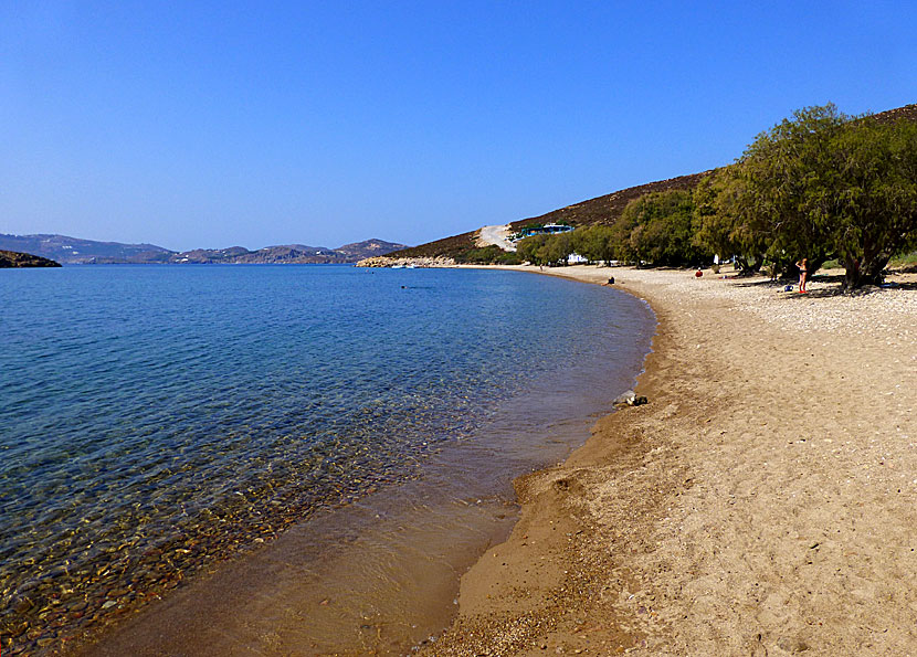 Patmos bästa stränder.  Livadi Geranou beach.