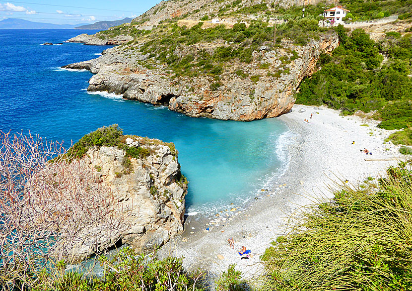 Foneas beach nära Kardamili på södra Peloponnesos.