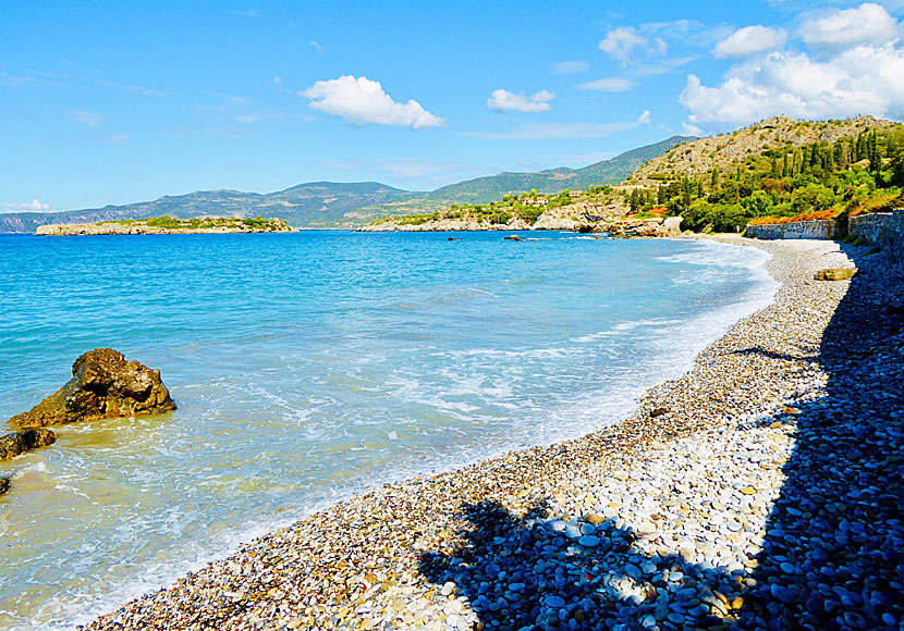Kalamitsi beach i Mani på sydvästra Peloponnesos. 