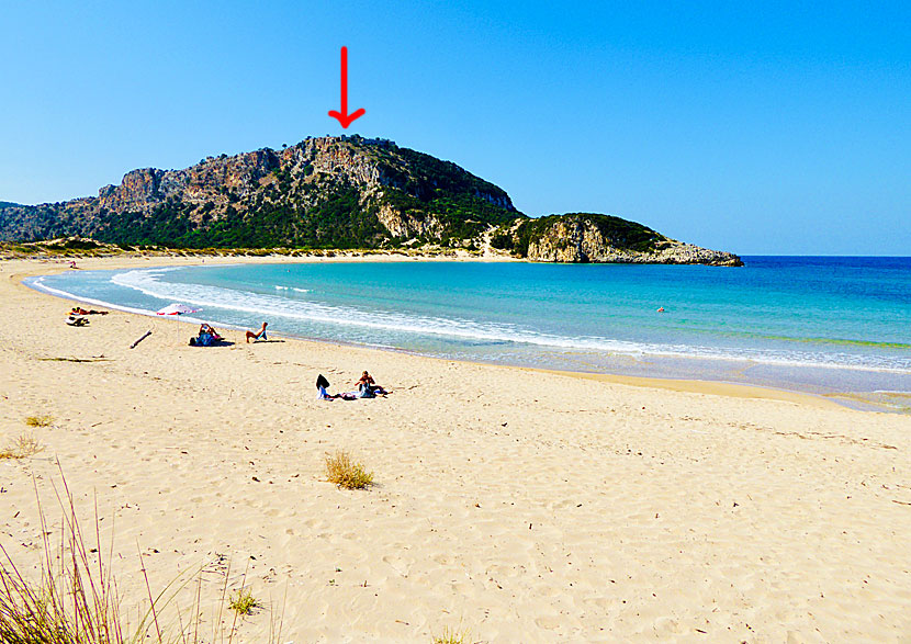 Paleokastro sett från Voidokilia beach.