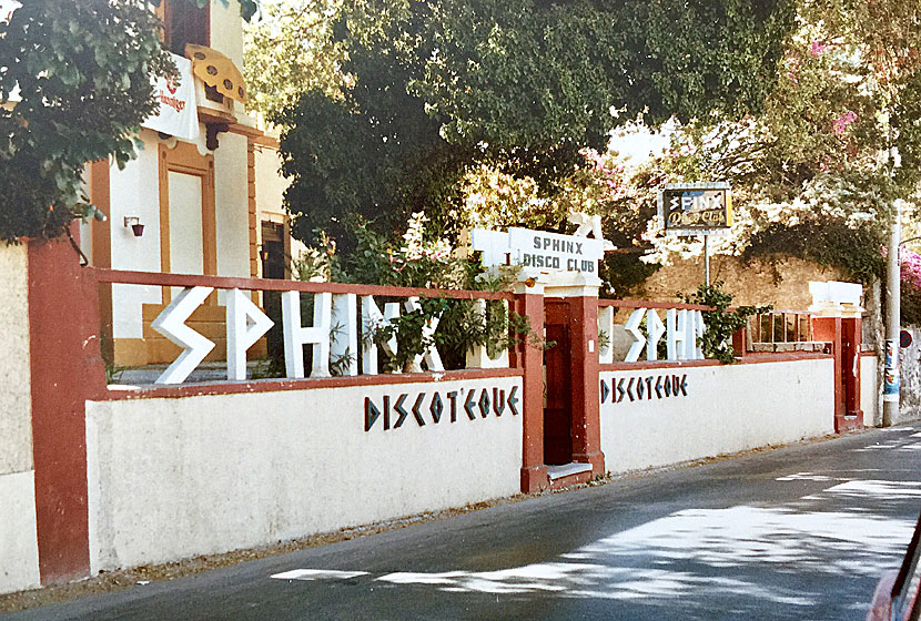 Disco Sphinx in Rhodes town in the year of 1979.