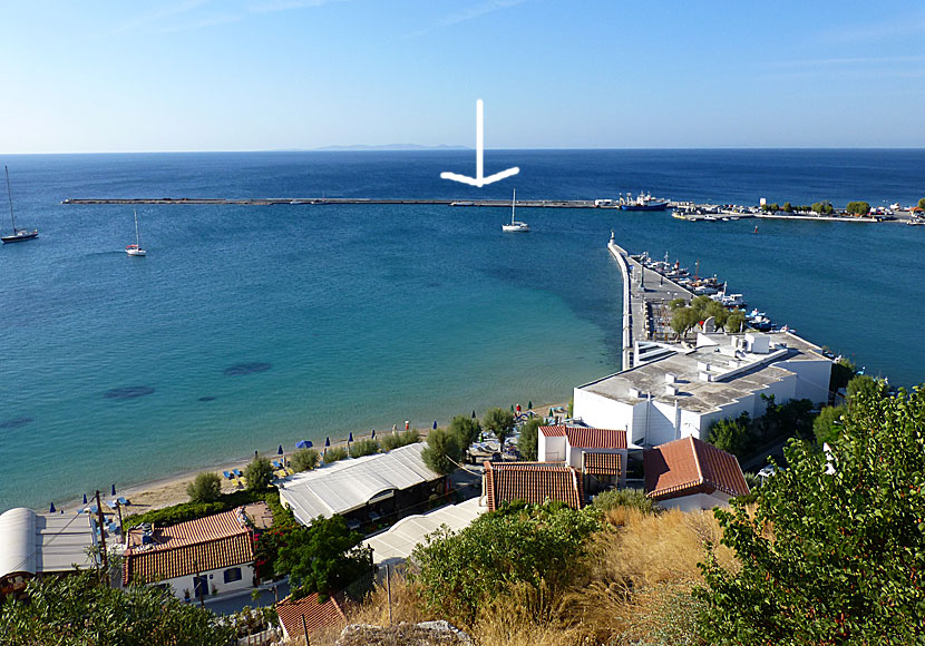 Hamnen i Pythagorion på Samos.