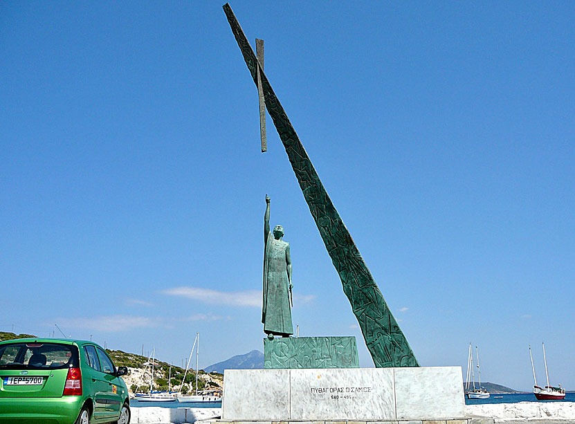 Matematikern Pythagoras i Pythagorion på Samos.