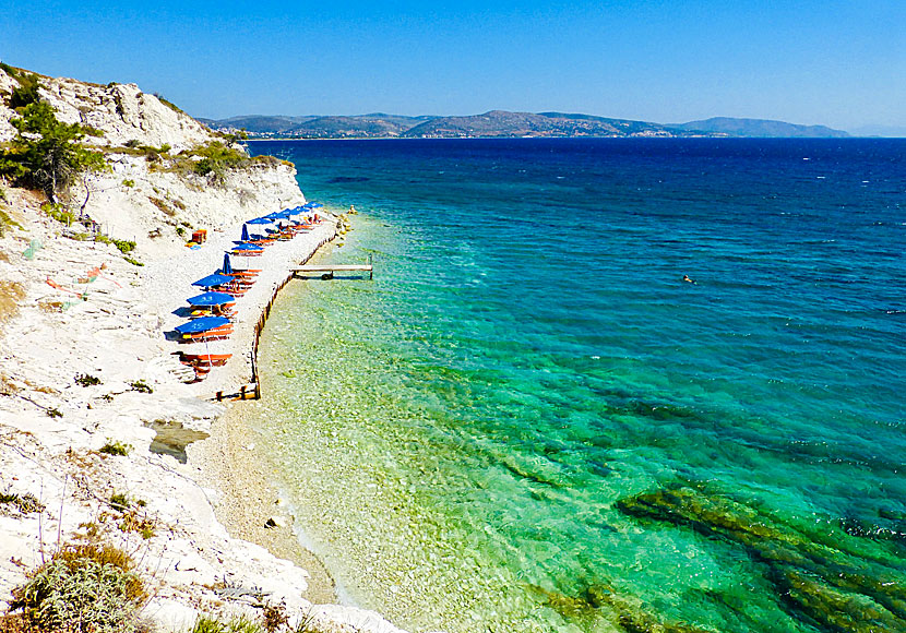 Papa beach nära Ieron på Samos i Grekland.