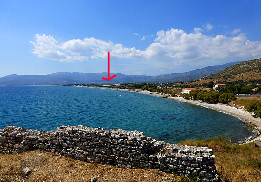 Flygplatsen vid stranden i Potokaki på Samos.