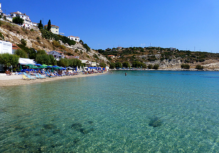 Remataki beach är den bästa stranden i Pythagorion på Samos.
