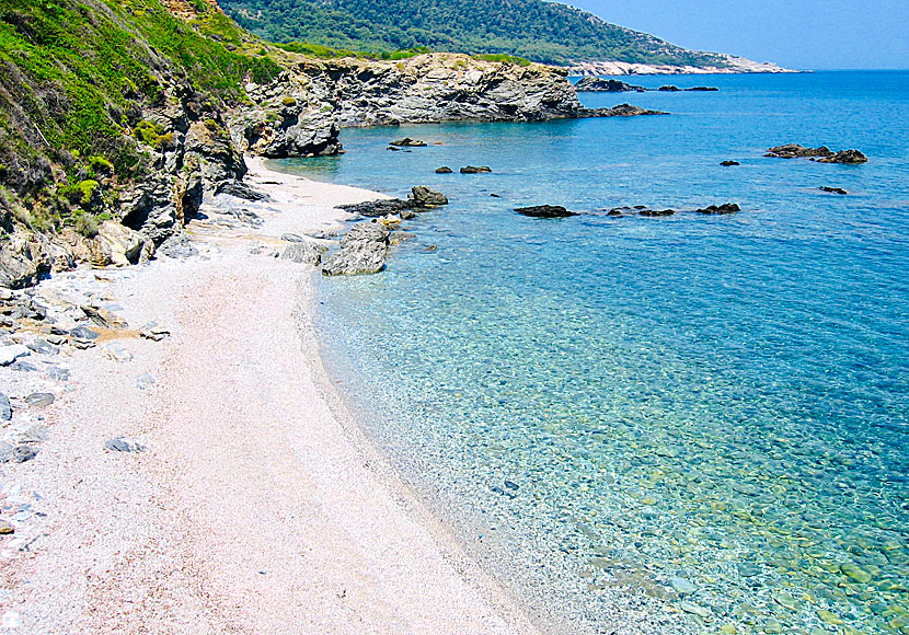 Skopelos bästa stränder.  Chondrogiorgi beach.