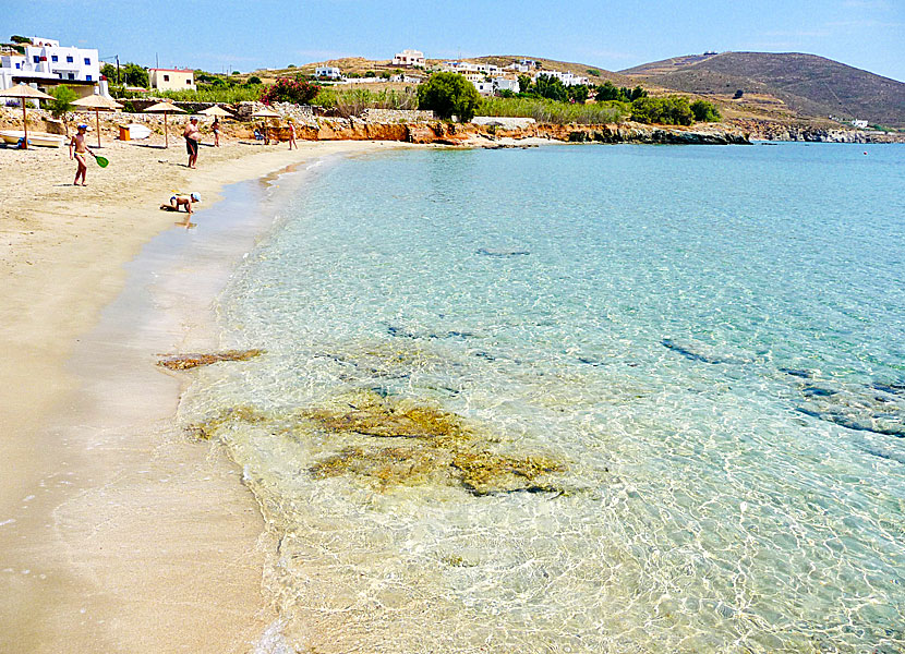 Syros bästa stränder. Fabrika beach.  