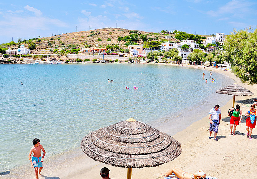 Megas Gialos beach på Syros i Kykladerna.