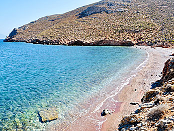 Skafi beach på Tilos.