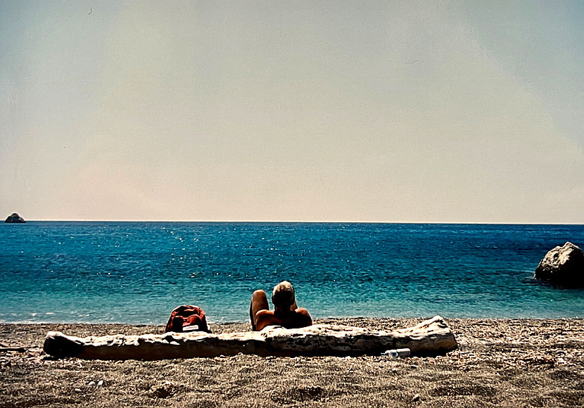 Tholos beach på Tilos passar dig som vill sola och bada naken.