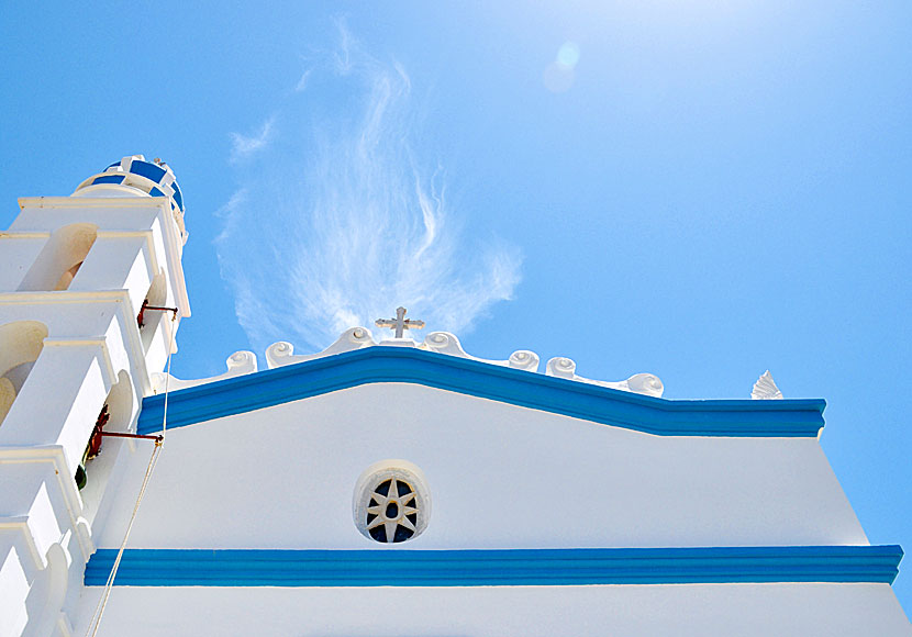 Katolska kyrkor på Tinos i Grekland.