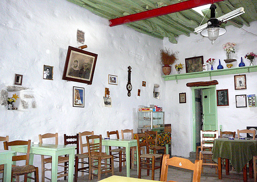 Kaféer i Grekland. Langada på Amorgos. 