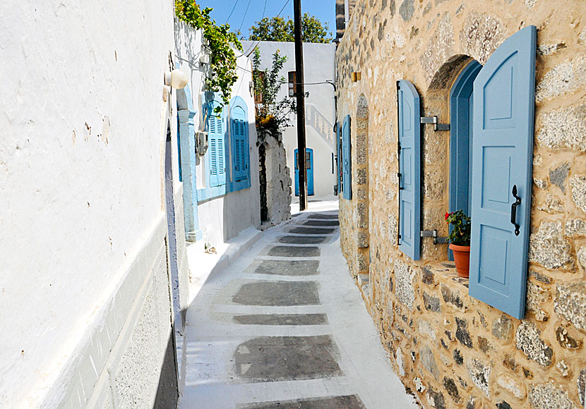 Byn Emborio på  ön Nisyros i Grekland.