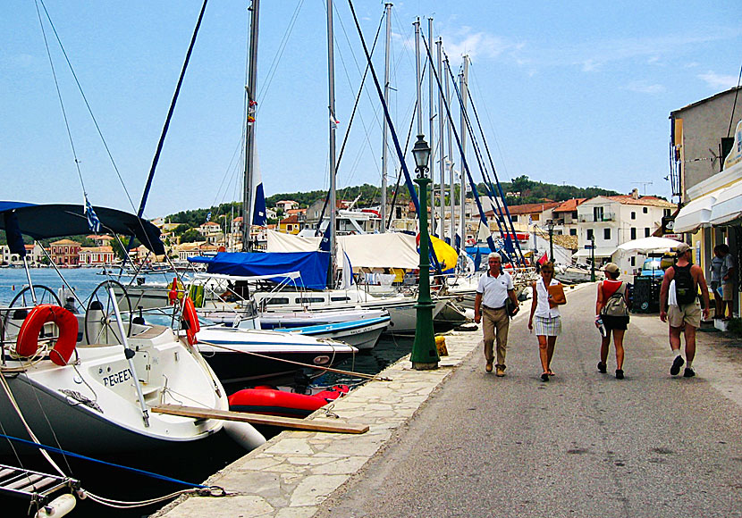 Gaios på ön Paxi är en populär natthamn för seglare i Joniska havet.
