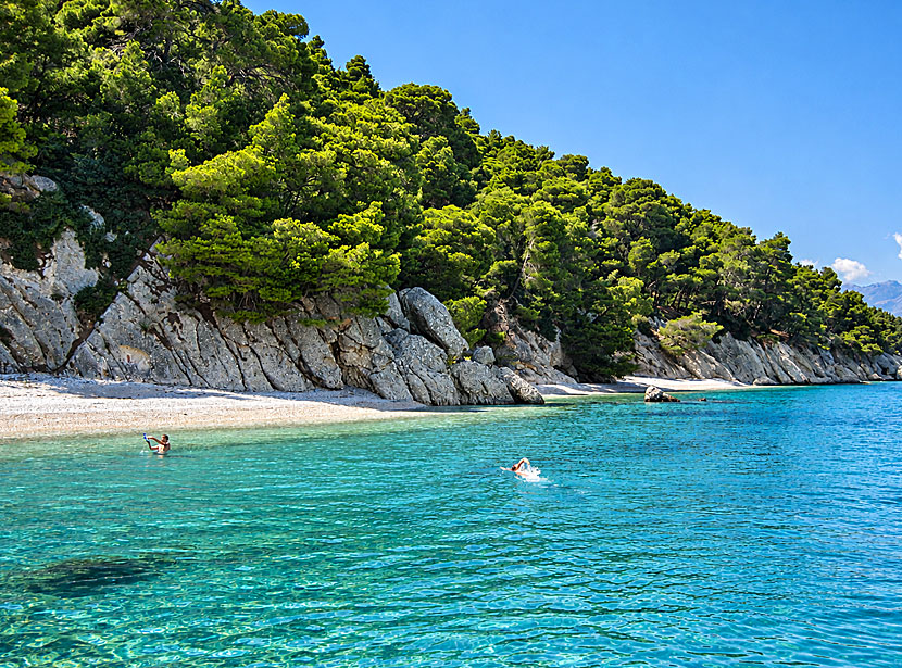 Asprogiali beach p&aring; Kalamos.