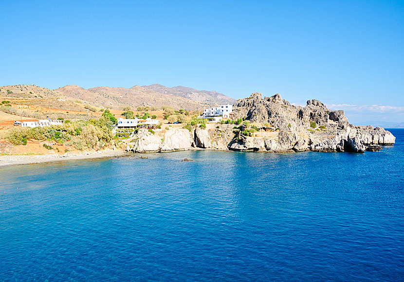 Mysiga genuina Agios Pavlos vid kusten söder om Rethymnon på Kreta.