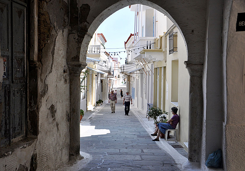 Ingången till vackra Chora, eller Andros stad som byn också kallas.