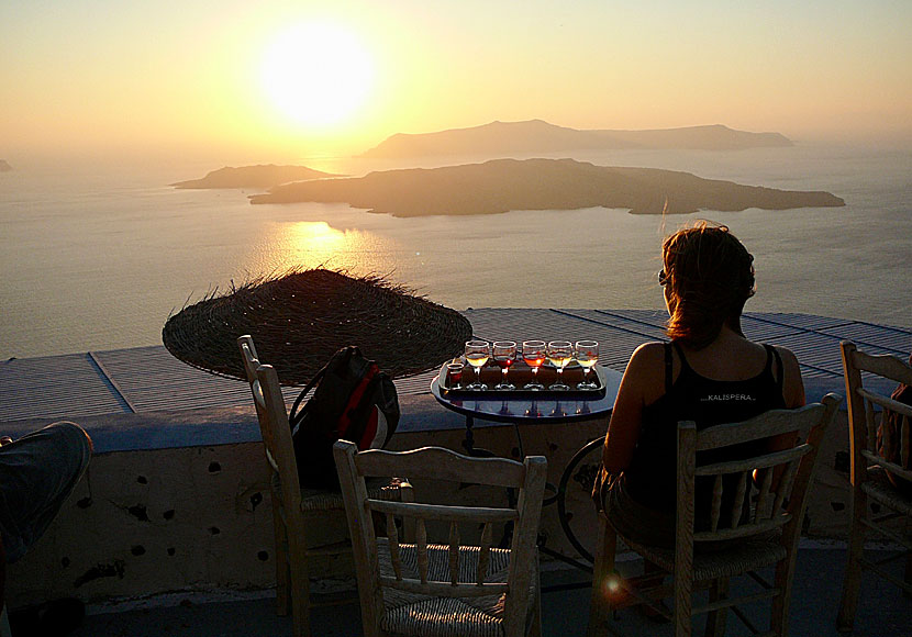 Solnedgången på Santorini är en av de vackraste i hela Grekland.