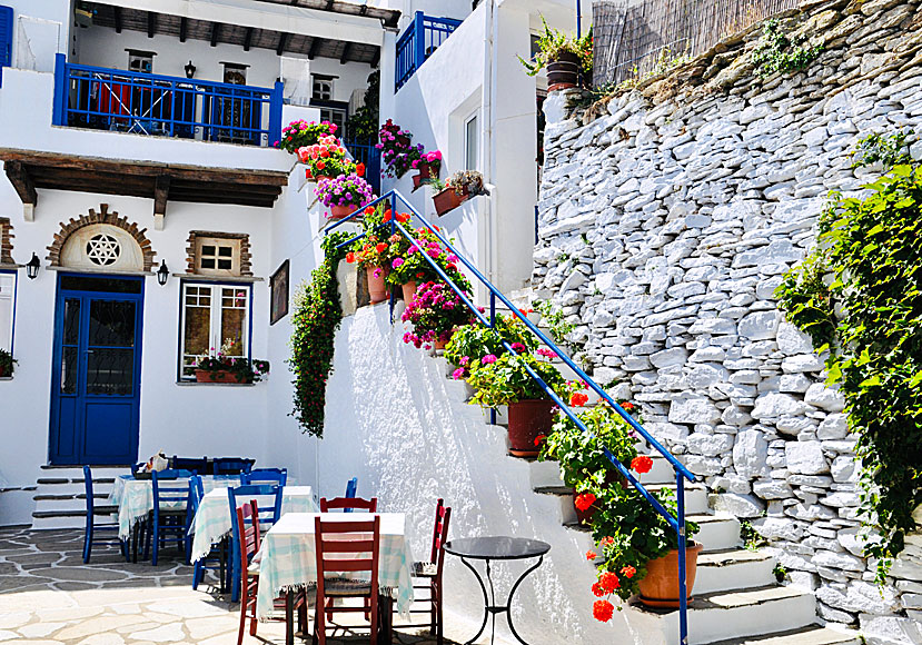 Smardakito är en av många genuina byar på Tinos. i Kykladerna.