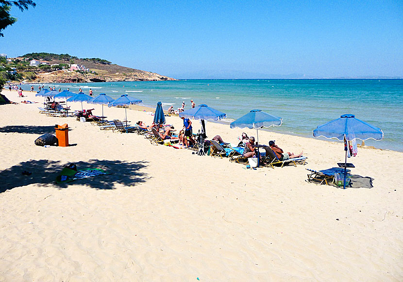 Karfas beach är den bästa stranden på Chios i Grekland.