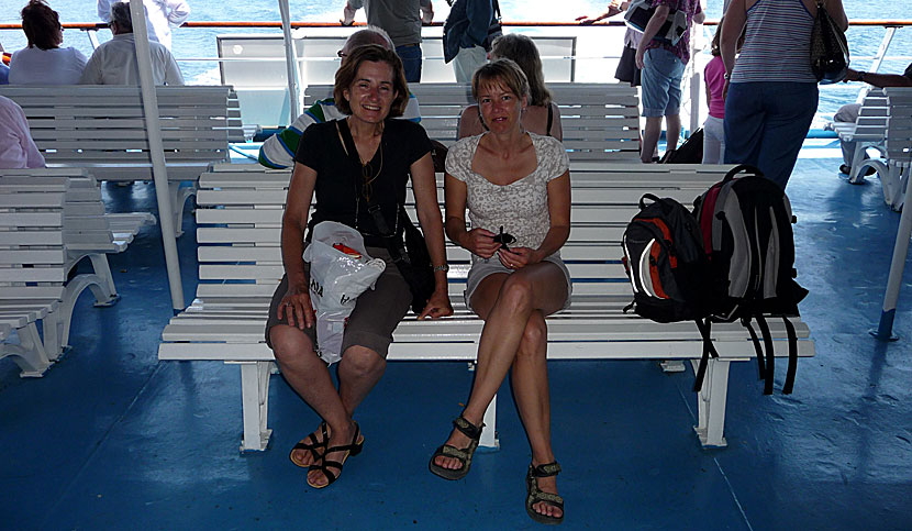 Sophie från Del Sol på Skopelos och Camilla från Kalimera.