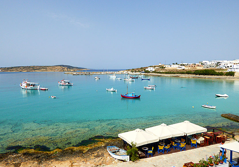 Öluffa till Santorini, Amorgos, Koufonissi, Naxos Schinoussa, Iraklia och Donoussa i Kykladerna.
