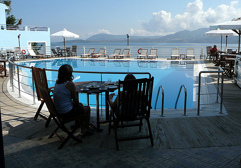 Adriatica Hotel i Nikiana på Lefkas är ett mycket bra familjeägt pensionat.