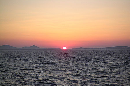 Solnedgång från Portaran på Naxos.
