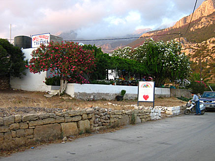 Taverna Small Paradise i Lefkos på Karpathos.