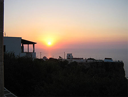 Solnedgången från Dramountana i Lefkos på Karpathos.