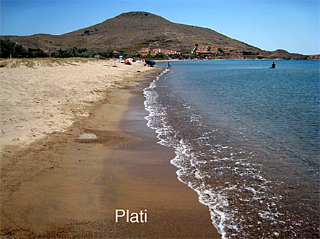 Plati beach på Limnos.