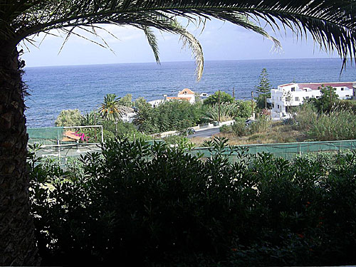 Utsikt från gamla delen av hotell Vigla-Kalamaki.