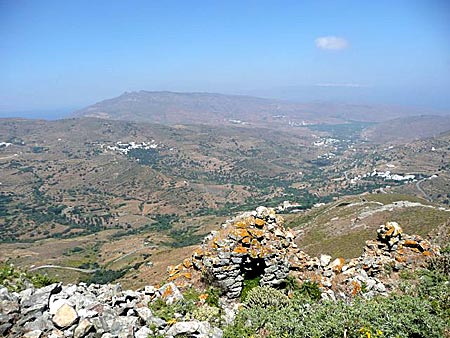 Utsikt från Exombourgo på Tinos.